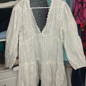 Blue Island White mini dress